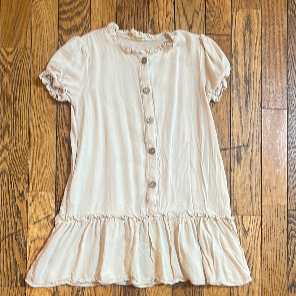 Hayden Girls Cream Button-Down Dress